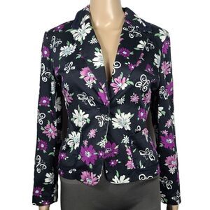 Casual Corner Annex Floral Button Up Blouse